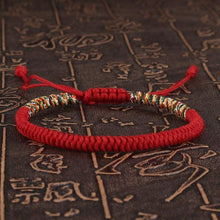 Load image into Gallery viewer, National Style Lucky Red String Bracelet Handmade Braided Knot Charm Bracelets For Women Men Red Bracelet Protection Red Cord Bracelet Adjustable Braided Knot Bracelet