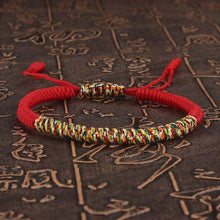 Load image into Gallery viewer, National Style Lucky Red String Bracelet Handmade Braided Knot Charm Bracelets For Women Men Red Bracelet Protection Red Cord Bracelet Adjustable Braided Knot Bracelet