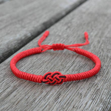 Load image into Gallery viewer, National Style Lucky Red String Bracelet Handmade Braided Knot Charm Bracelets For Women Men Red Bracelet Protection Red Cord Bracelet Adjustable Braided Knot Bracelet