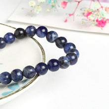 Load image into Gallery viewer, Natural Blue Stone Round Beads Elastic Line Stretch Bracelet Fashion Jewelry Healing Stone Beaded Bracelets For Women Men Gemstones Bracelets Crystal Bracelet Unisex Adjustable Stretch Bracelets 8mm