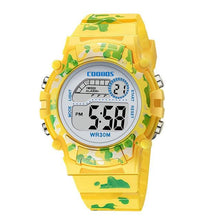 Load image into Gallery viewer, Navy Blue Camouflage Kids Watches LED Colorful Flash Digital Waterproof Date Week Creative Children Watch Sport Multi Function 30M Waterproof LED Alarm Stopwatch Digital Child Wristwatch For Boy Girl