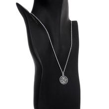 Load image into Gallery viewer, Custom Black Mandala Personalized Name Silver Plated Chain Necklace
