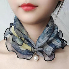 Load image into Gallery viewer, Neck Collars Fashion Scarves for Women And Girls Print Satin Silk Scarf Female Bandana Head Bib Scarfs For Ladies