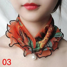 Load image into Gallery viewer, Neck Collars Fashion Scarves for Women And Girls Print Satin Silk Scarf Female Bandana Head Bib Scarfs For Ladies