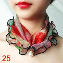 Load image into Gallery viewer, Neck Collars Fashion Scarves for Women And Girls Print Satin Silk Scarf Female Bandana Head Bib Scarfs For Ladies