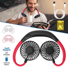 Load image into Gallery viewer, Neck Hanging Fan Hand Free Portable