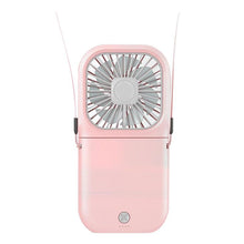Load image into Gallery viewer, Neck Hanging Fan Ventilator Foldable USB Adjustable Rechargeable Cooling Mute Power Bank Handheld Portable Desk Fan Portable Fan Portable Mini Fan USB Rechargeable with Power Bank Handheld Fan Desk Adjustable Fan Air Cooler Home Office Outdoor Travel