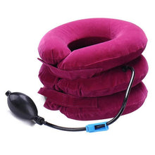 Load image into Gallery viewer, Neck Pillow Home Office Travel Pillow 3-layered Air Inflatable Vertebra Auxiliary Tools Neck Support Assistant Pillow Travel Pillow 3-layered Air Inflatable Vertebra Auxiliary Tools Neck Support Assistant Pillow Air Adjustable and Inflatable Neck