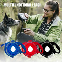 Load image into Gallery viewer, New 3 IN 1 Multifunctional Colorful Pet Leash With Built-in Water Bottle Bowl And Waste Bag Dispenser Modern Design For All Pets