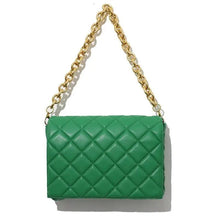 Load image into Gallery viewer, New Adorable Women's Handbag Green Small Flap Shoulder Bag In Thick Metal Chain Women's Clutch Bags Luxury Ladies Shoulder Purse