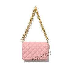 Load image into Gallery viewer, New Adorable Women's Handbag Green Small Flap Shoulder Bag In Thick Metal Chain Women's Clutch Bags Luxury Ladies Shoulder Purse