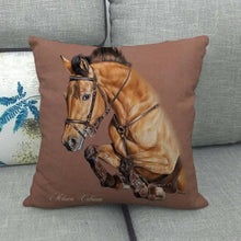 Load image into Gallery viewer, New Animal Pattern Pillow Cover Simple Wind Pillow Set Art Home Decorative Throw Pillow Cover Horse Cotton Linen Cushion for Couch Sofa Bedroom Livingroom Kitchen Car Restoring Ancient Ways Horse Head Decorative Cushion Covers 45x45CM