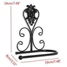 Load image into Gallery viewer, New Arrival Classic Bathroom accessories Vintage Iron Toilet Paper Towel Roll Holder Bathroom Wall Mount Rack Toilet Paper Roll Holder Cast Iron Wall Mounted Toilet Tissue Holder European Victorian Design