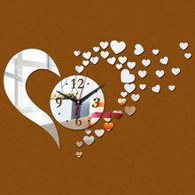 Load image into Gallery viewer, New Arrival Lovely Art Clock Wall Clock Living Room 3D Frameless Acrylic Mirror Sticker Wall Clock Home Modern Love Creative Adjustable Silent Wall Art Clocks for Home Office Decorations Quartz Acrylic Clocks Mirror Watch
