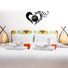 Load image into Gallery viewer, New Arrival Lovely Art Clock Wall Clock Living Room 3D Frameless Acrylic Mirror Sticker Wall Clock Home Modern Love Creative Adjustable Silent Wall Art Clocks for Home Office Decorations Quartz Acrylic Clocks Mirror Watch