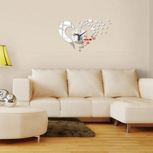 Load image into Gallery viewer, New Arrival Lovely Art Clock Wall Clock Living Room 3D Frameless Acrylic Mirror Sticker Wall Clock Home Modern Love Creative Adjustable Silent Wall Art Clocks for Home Office Decorations Quartz Acrylic Clocks Mirror Watch