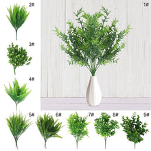 Load image into Gallery viewer, New Artificial Shrubs Boston Fern Grass Fake Green Bushes Indoor Outdoor UV Resistant Indoor Outside For Home Garden Porch Window Décor