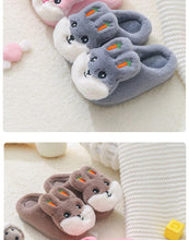 Load image into Gallery viewer, New Autumn Winter Children's Cotton Slippers Cute Home Warm Non-slip Baby Fur Slippers Fashion Home Soft Slippers Memory Foam Indoor Comfy Fuzzy Knitted Slip On Cotton Slippers
