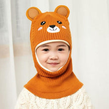Load image into Gallery viewer, New Baby Girl Winter Hat Warm Bear Skellies Beanies Knitted Cap Kids Balaclava Mask Hats Gorgas Toddler Winter Hat, Baby Winter Hat, Fleece Lined Girls Boys Winter Hat Kids Winter Hat Scarf Earflap Hood Skull Caps