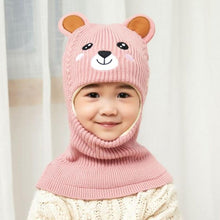 Load image into Gallery viewer, New Baby Girl Winter Hat Warm Bear Skellies Beanies Knitted Cap Kids Balaclava Mask Hats Gorgas Toddler Winter Hat, Baby Winter Hat, Fleece Lined Girls Boys Winter Hat Kids Winter Hat Scarf Earflap Hood Skull Caps