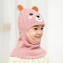 Load image into Gallery viewer, New Baby Girl Winter Hat Warm Bear Skellies Beanies Knitted Cap Kids Balaclava Mask Hats Gorgas Toddler Winter Hat, Baby Winter Hat, Fleece Lined Girls Boys Winter Hat Kids Winter Hat Scarf Earflap Hood Skull Caps
