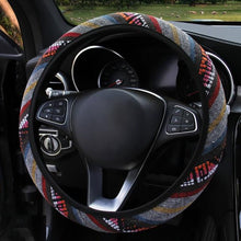 Load image into Gallery viewer, New Baja Blanket Car Steering Wheel Cover Linen Universal Elastic Flax Stripe Cool Interior Car Steering Wheel Cover Ethnic Style Car Accessories Steering Wheel Covers with Cloth for Women Breathable Anti Skid Better Grips Steering Wheel Cover Women
