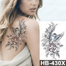 Load image into Gallery viewer, New Big Butterfly Waterproof Temporary Sticker Tattoo Elegant Black Colorful Tattoos Rose For Women Men