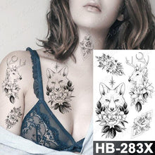 Load image into Gallery viewer, New Big Butterfly Waterproof Temporary Sticker Tattoo Elegant Black Colorful Tattoos Rose For Women Men