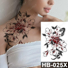 Load image into Gallery viewer, New Big Butterfly Waterproof Temporary Sticker Tattoo Elegant Black Colorful Tattoos Rose For Women Men