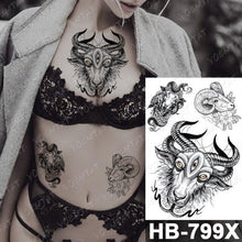 Load image into Gallery viewer, New Big Butterfly Waterproof Temporary Sticker Tattoo Elegant Black Colorful Tattoos Rose For Women Men