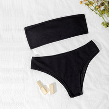 Load image into Gallery viewer, New Bikini High Waist Strapless Bikini Women Swimwear Women Swimsuit Padded Bathing Suit Women High Waist Bikini Set Strapless 2 Piece Bathing Suit Swimsuits