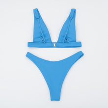 Load image into Gallery viewer, New Bikini Solid Swimsuit Women Swimwear Push Up Bikini Set Bathing Suit Summer Beach Wear Swimming Suit Two Piece Swimsuits Swimming Beachwear For Bathing Suit