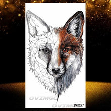 Load image into Gallery viewer, New Black Wolf Forest Sticker Tattoos Temporary Tree Fierce Animal Body Tattoo Luxury Design Custom Tatoos For Mens