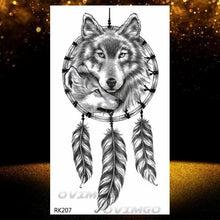 Load image into Gallery viewer, New Black Wolf Forest Sticker Tattoos Temporary Tree Fierce Animal Body Tattoo Luxury Design Custom Tatoos For Mens