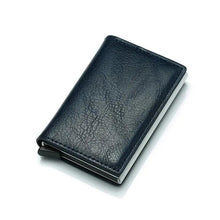 Load image into Gallery viewer, New Carbon Fiber Card Holder Wallets Luxury Men Black Magic Leather Cool Slim Mini Wallet Small Money Bag Male Purses Magnet Closure Wallet
