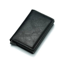 Load image into Gallery viewer, New Carbon Fiber Card Holder Wallets Luxury Men Black Magic Leather Cool Slim Mini Wallet Small Money Bag Male Purses Magnet Closure Wallet