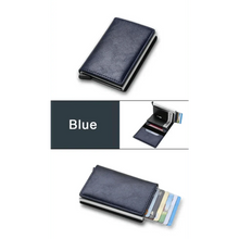 Load image into Gallery viewer, New Carbon Fiber Card Holder Wallets Luxury Men Black Magic Leather Cool Slim Mini Wallet Small Money Bag Male Purses Magnet Closure Wallet