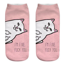 Load image into Gallery viewer, New Cartoon Cat Socks 3D Print Art Funny Socks Women Cute Low Cut Ankle Socks Made o Pure Cotton Short Socks Trending Fashion Short Ankle Socks For Men And Women