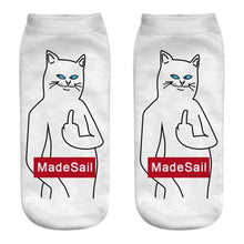Load image into Gallery viewer, New Cartoon Cat Socks 3D Print Art Funny Socks Women Cute Low Cut Ankle Socks Made o Pure Cotton Short Socks Trending Fashion Short Ankle Socks For Men And Women