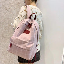 Load image into Gallery viewer, New Casual School Bag For Women And Girls Stylish Backpack Striped Book Packbags for Teenage