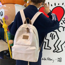 Load image into Gallery viewer, New Casual School Bag For Women And Girls Stylish Backpack Striped Book Packbags for Teenage