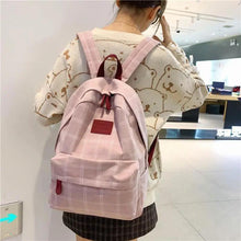 Load image into Gallery viewer, New Casual School Bag For Women And Girls Stylish Backpack Striped Book Packbags for Teenage
