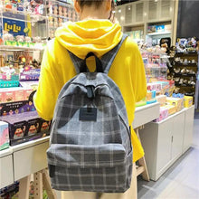 Load image into Gallery viewer, New Casual School Bag For Women And Girls Stylish Backpack Striped Book Packbags for Teenage