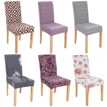 Load image into Gallery viewer, New Chair Covers Spandex Stretch Chair Covers Dining Slipcover Decorative Chair Cover floral For Kitchen Wedding Banquet Hotel Stretch Armless Chair Slipcover for Dining Room Seat Cushion, Spandex Kitchen Parson Chair Protector Cover, Removable & Washable