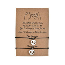Load image into Gallery viewer, New Charm Bracelet For Friendship Couples 2pcs/set Volcanic Stone Bracelet Bead Bangles Natural Stone Bracelets Set Friendship Hand Woven Braided Stretch String Adjustable For Couples