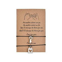 Load image into Gallery viewer, New Charm Bracelet For Friendship Couples 2pcs/set Volcanic Stone Bracelet Bead Bangles Natural Stone Bracelets Set Friendship Hand Woven Braided Stretch String Adjustable For Couples