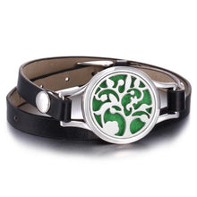 Load image into Gallery viewer, New Charming Bracelet Aromatherapy Essential Oil Diffuser Locket Bracelets Adjustable Genuine Leather Wrap Essential Oil Diffuser Bracelet Valentine's Day Present Aromatherapy For Women