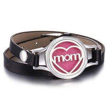 Load image into Gallery viewer, New Charming Bracelet Aromatherapy Essential Oil Diffuser Locket Bracelets Adjustable Genuine Leather Wrap Essential Oil Diffuser Bracelet Valentine's Day Present Aromatherapy For Women
