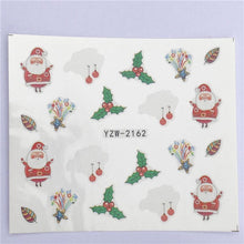 Load image into Gallery viewer, New Christmas Water Decal Nail Art Nail sticker New Year Slider Tattoo Full Cover Santa Claus Snowman Designs Xmas Decals 3D Wave Design Decoration for Women Girls Tape Nail Art Stickers Decal Decoration Nail Art Accessories Decoration Decal