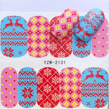 Load image into Gallery viewer, New Christmas Water Decal Nail Art Nail sticker New Year Slider Tattoo Full Cover Santa Claus Snowman Designs Xmas Decals 3D Wave Design Decoration for Women Girls Tape Nail Art Stickers Decal Decoration Nail Art Accessories Decoration Decal